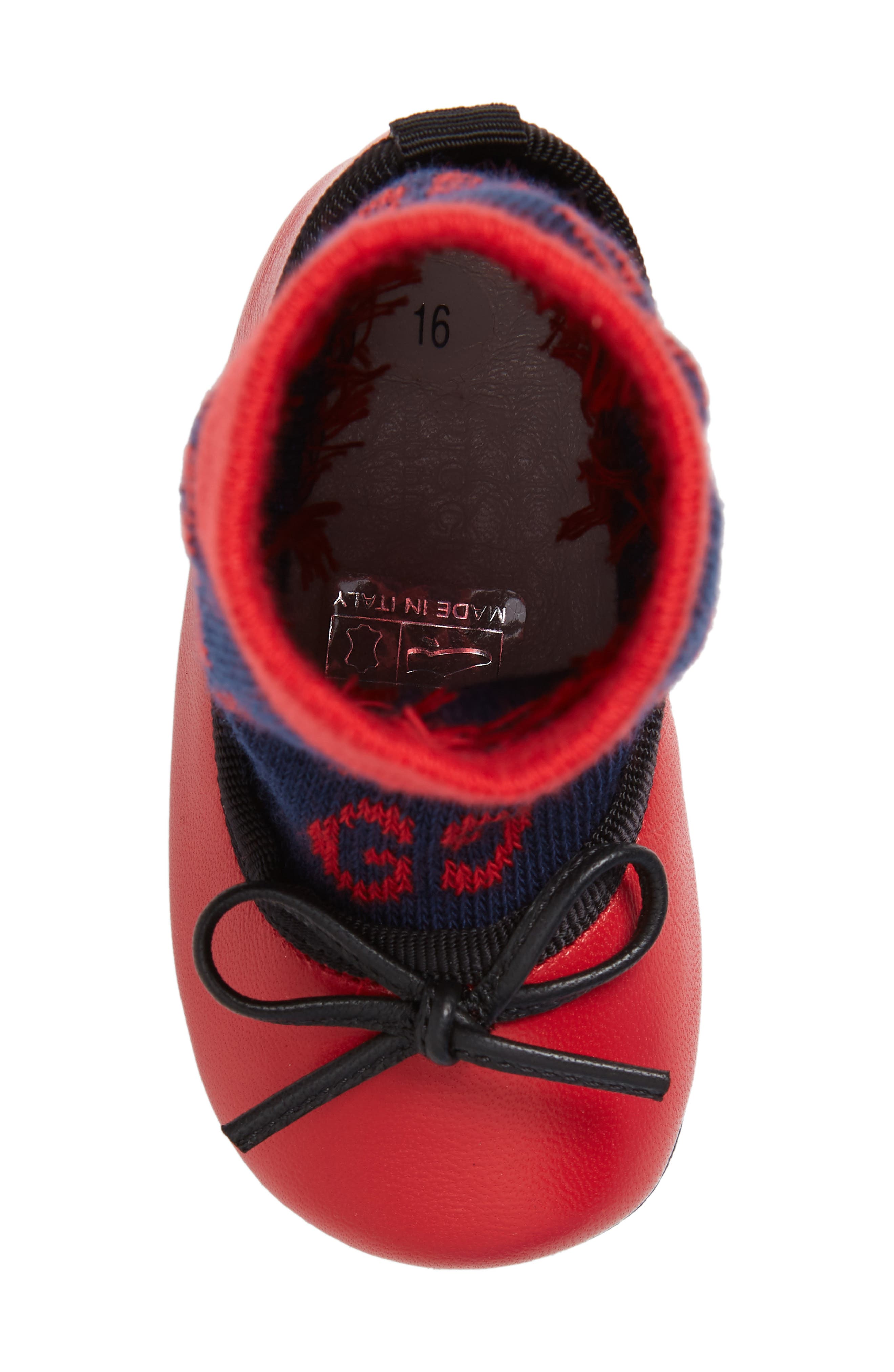 Gucci Felicie Logo Sock Ballet Flat, Alternate, color, 