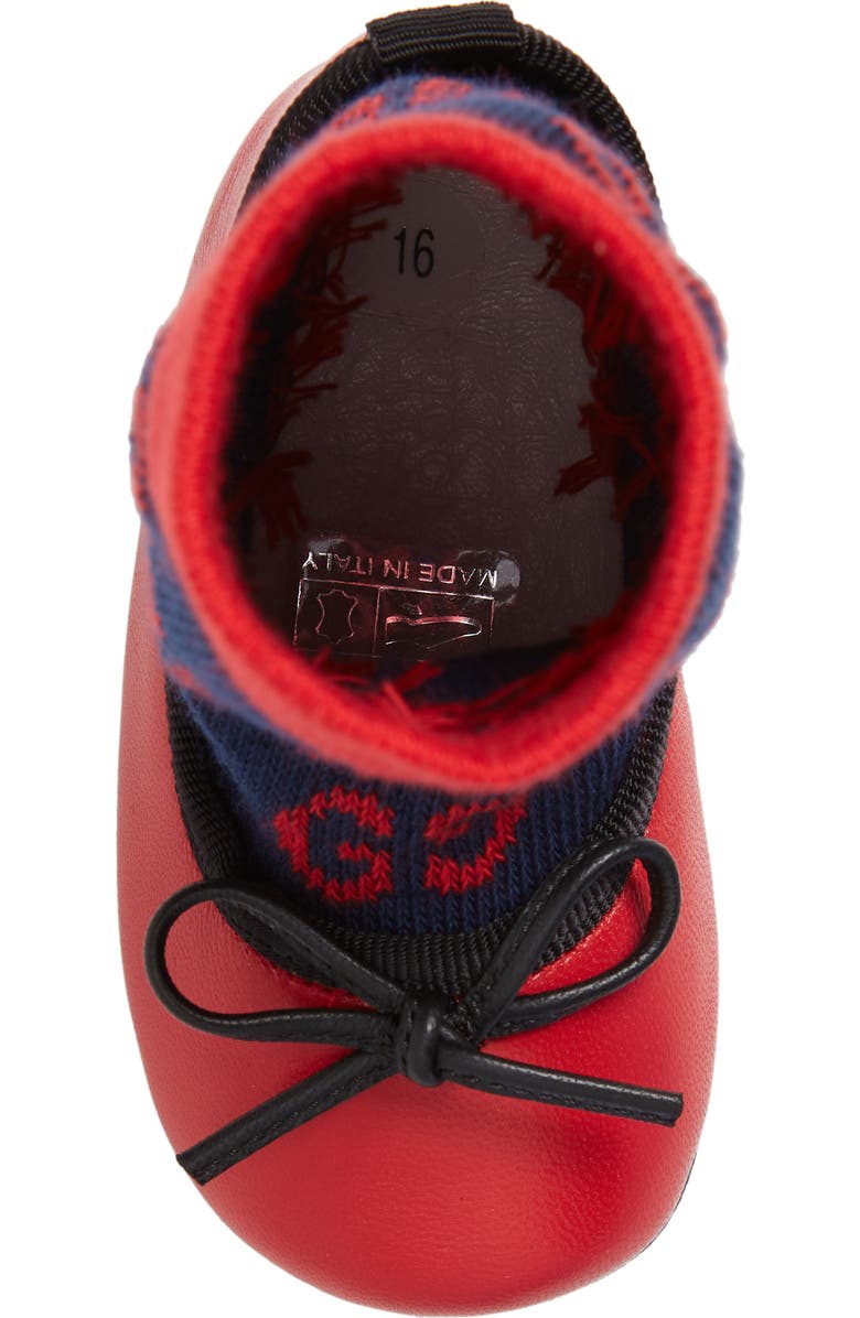 Gucci Felicie Logo Sock Ballet Flat, Alternate, color,