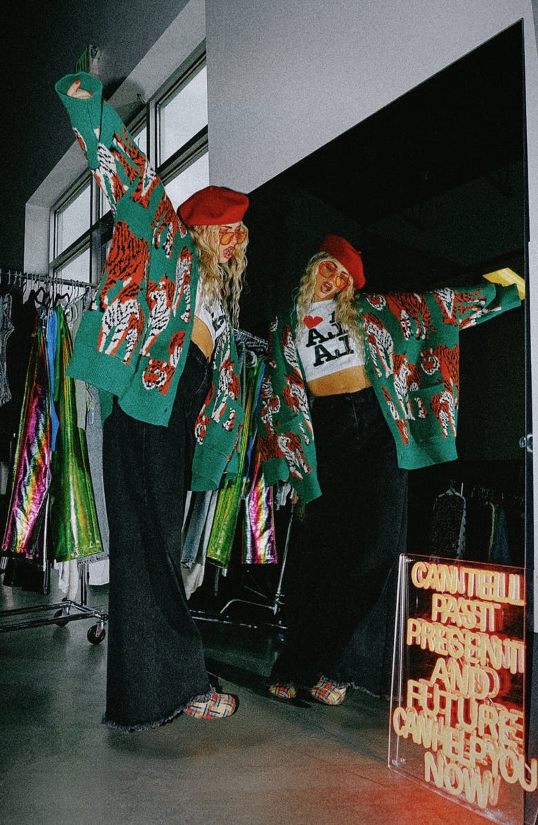 Dressed in Lala Tiger Tales Oversize Cardigan, Alternate, color, Tiger Tales