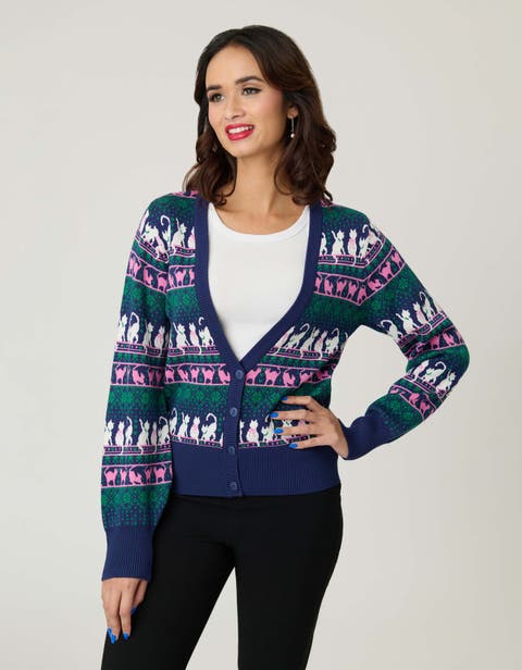 Cropped Knit Cardigan
