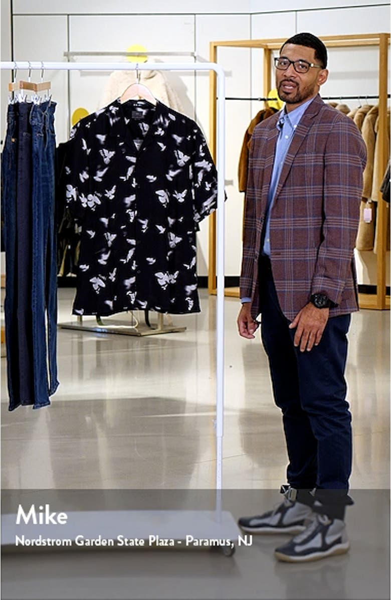 Flight Resort Bird Print Lyocell Camp Shirt, sales video thumbnail