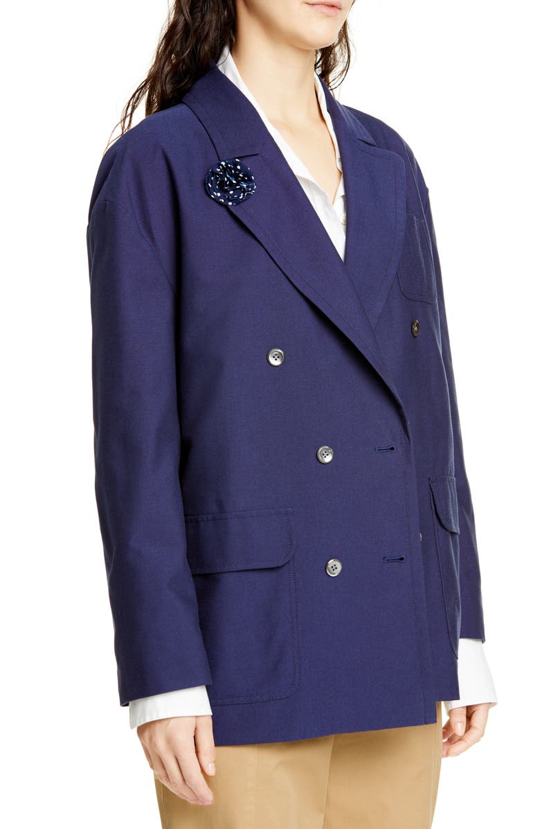 Alex Mill Double Breasted Oxford Blazer, Alternate, color,