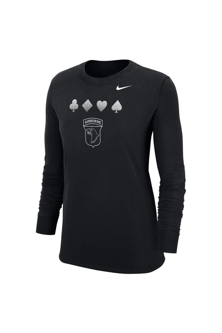 Women's Nike Black Army Black Knights 2024 Rivalry Collection Suit Long Sleeve T-Shirt, Alternate, color, Black