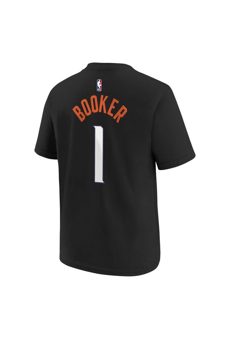 Youth Nike Devin Booker Black Phoenix Suns 2025/26 City Edition Name & Number T-Shirt, Alternate, color, Black