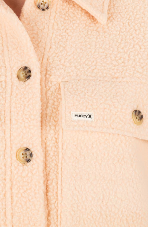 Hurley Pit Stop Polar Fleece Shirt Jacket In Neutral