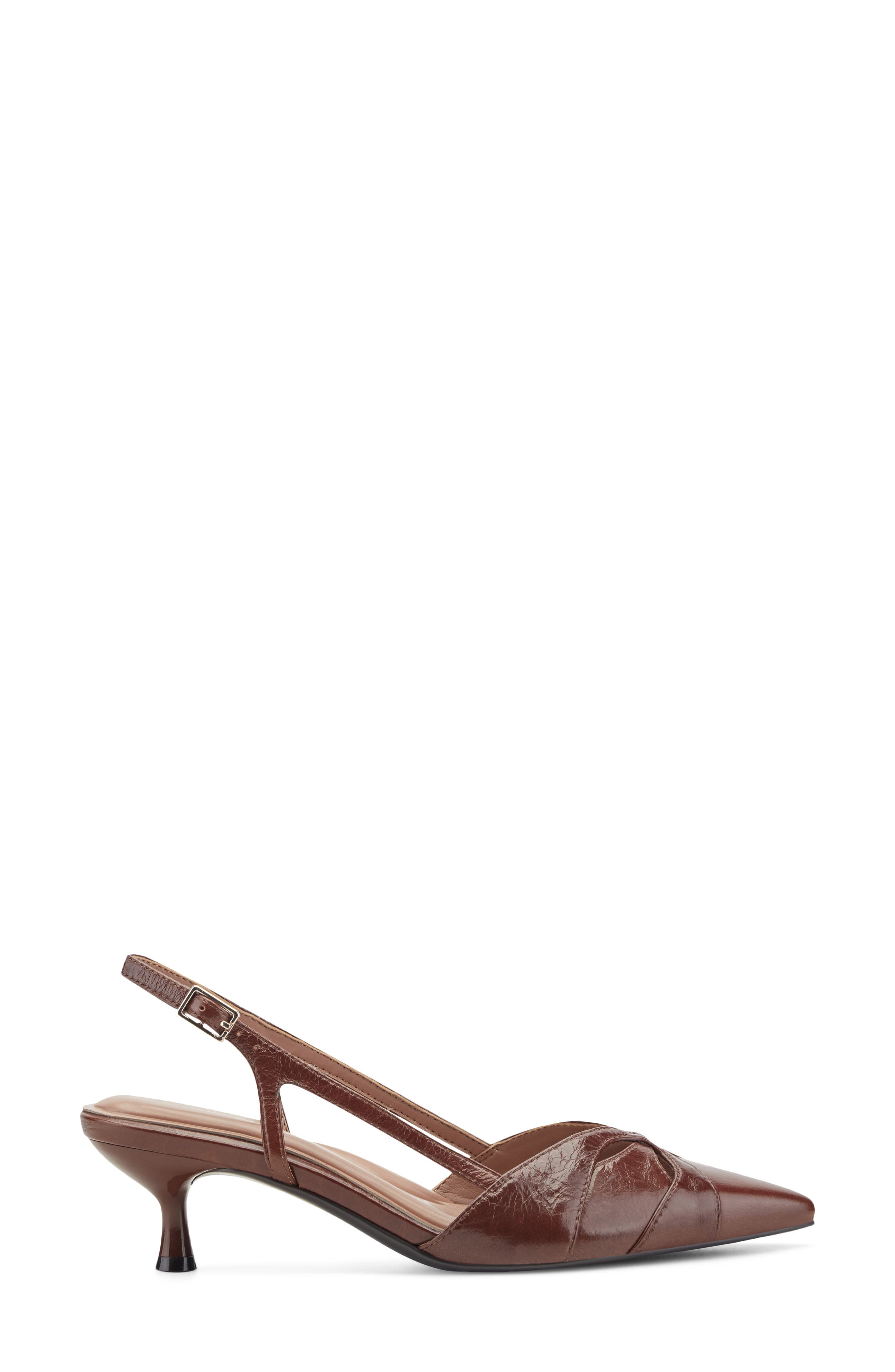 Kaisley Pointed Toe Slingback Pump, Alternate, color, BROWN