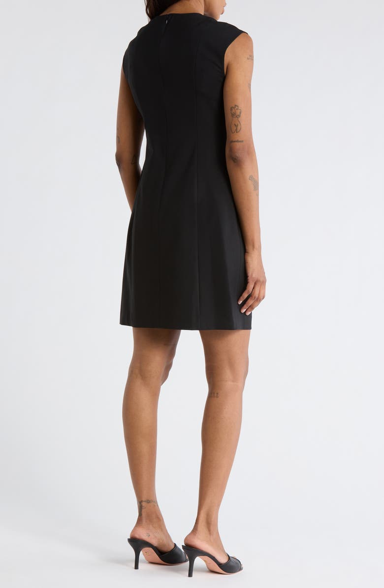 Theory Onine Stretch Wool Shift Minidress, Alternate, color, Black