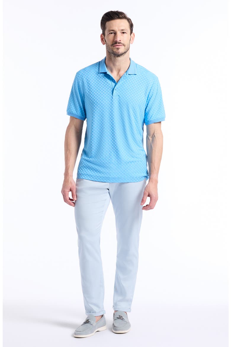Aaron Knit Polo, Alternate, color, BLUE