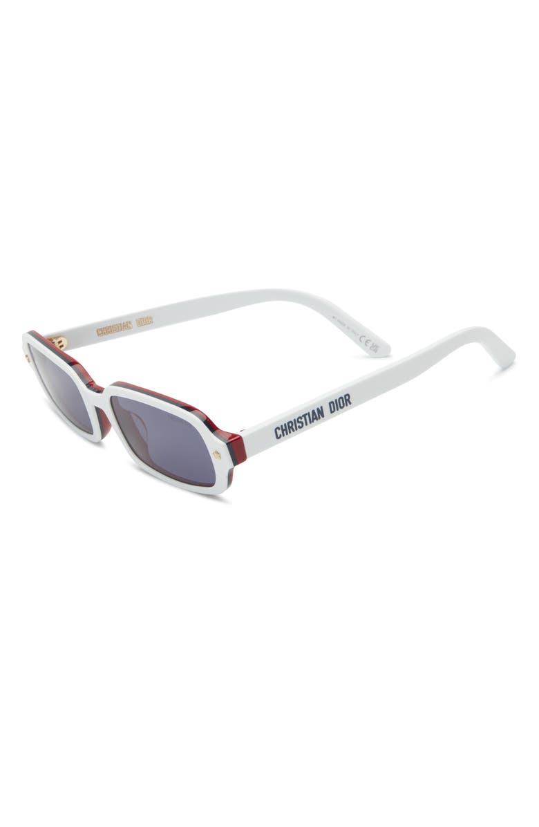 DIOR 'DiorPacific S3I Rectangular Sunglasses, Alternate, color, White/ Other / Blue