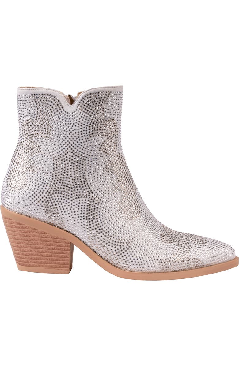NINETY UNION Forever Rhinestone Embellished Bootie, Alternate, color, Silver