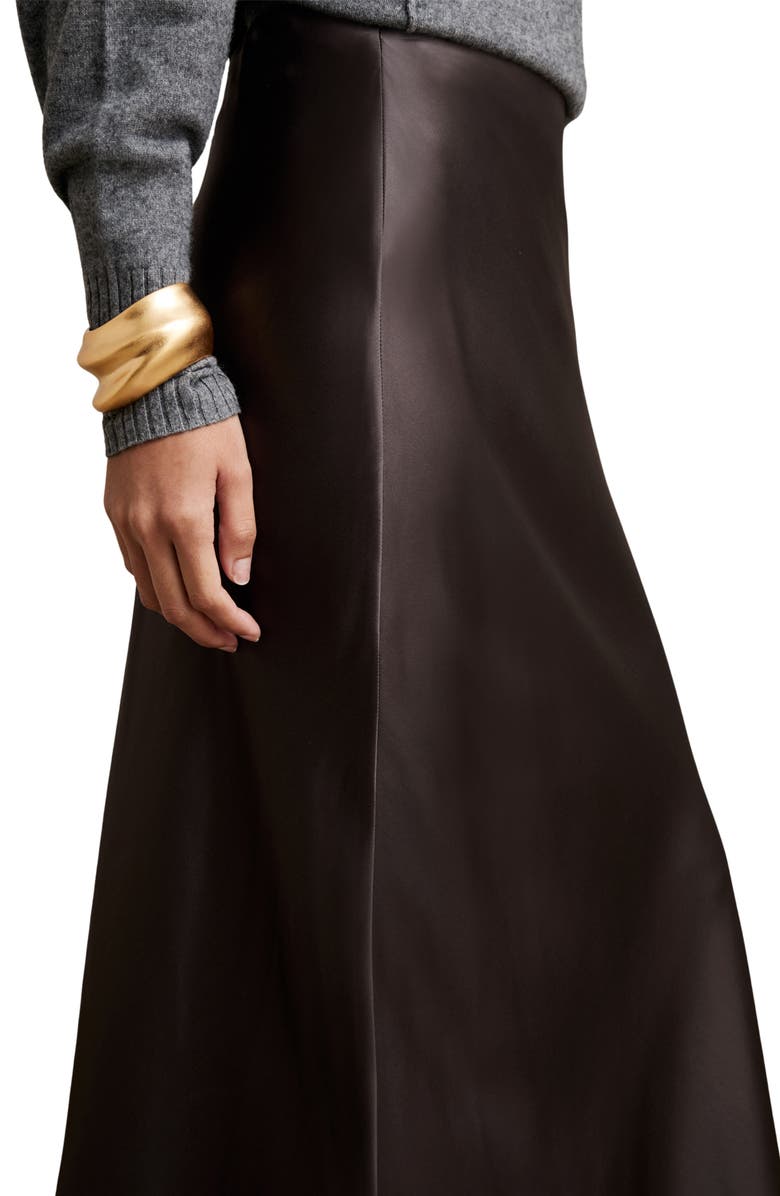 Reiss Saskia Satin Skirt, Alternate, color, Mauve