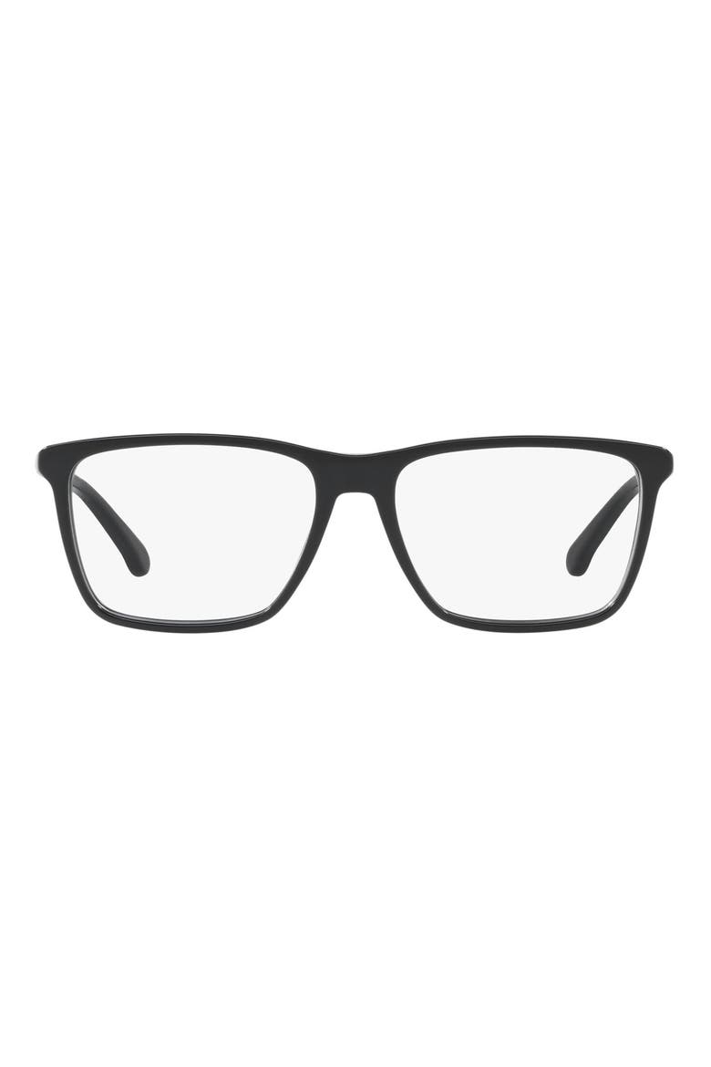 57mm Square optical glasses, Main, color, BLACK
