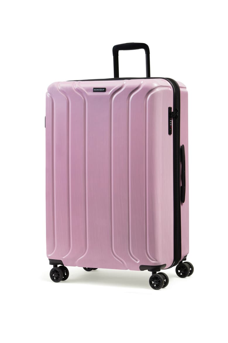 New York Elite 3 Piece Set (20"/24"/28") Lightweight Expandable Luggage Set + 3 Packing Cubes, Alternate, color, Blush Pink