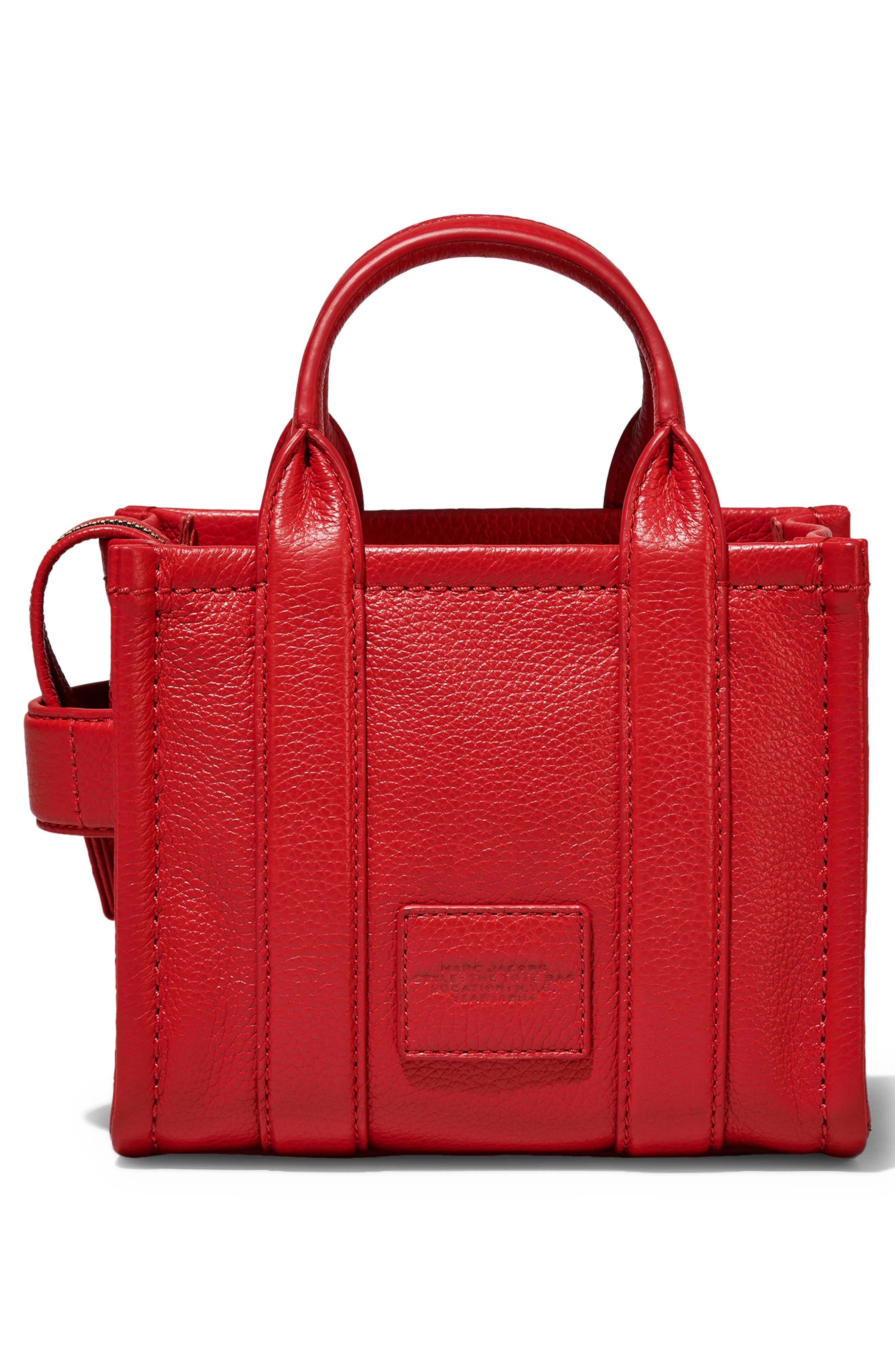 Marc Jacobs The Leather Crossbody Tote Bag, Alternate, color, True Red
