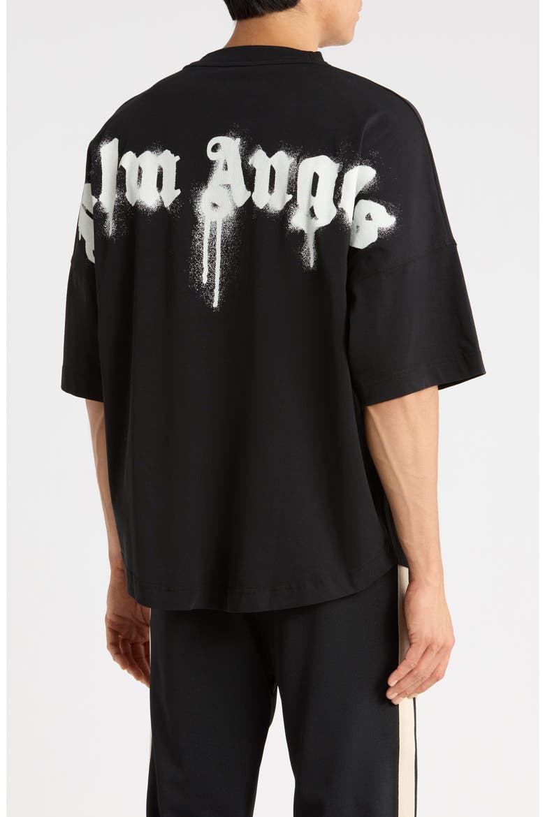 Neck Logo Oversized T-Shirt, Alternate, color, BLACK/WHITE