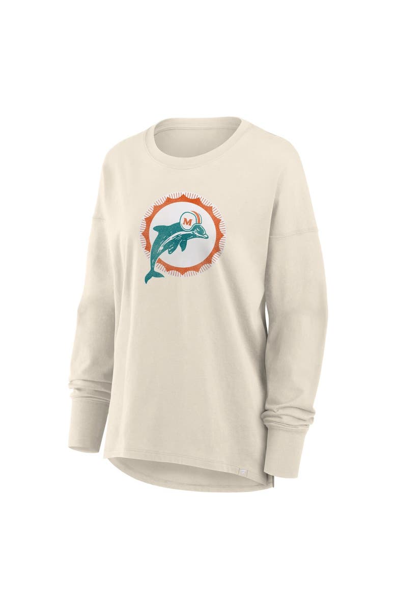 FANATICS Women's Fanatics Cream Miami Dolphins Dove Legacy Long Sleeve T-Shirt, Alternate, color, Cream
