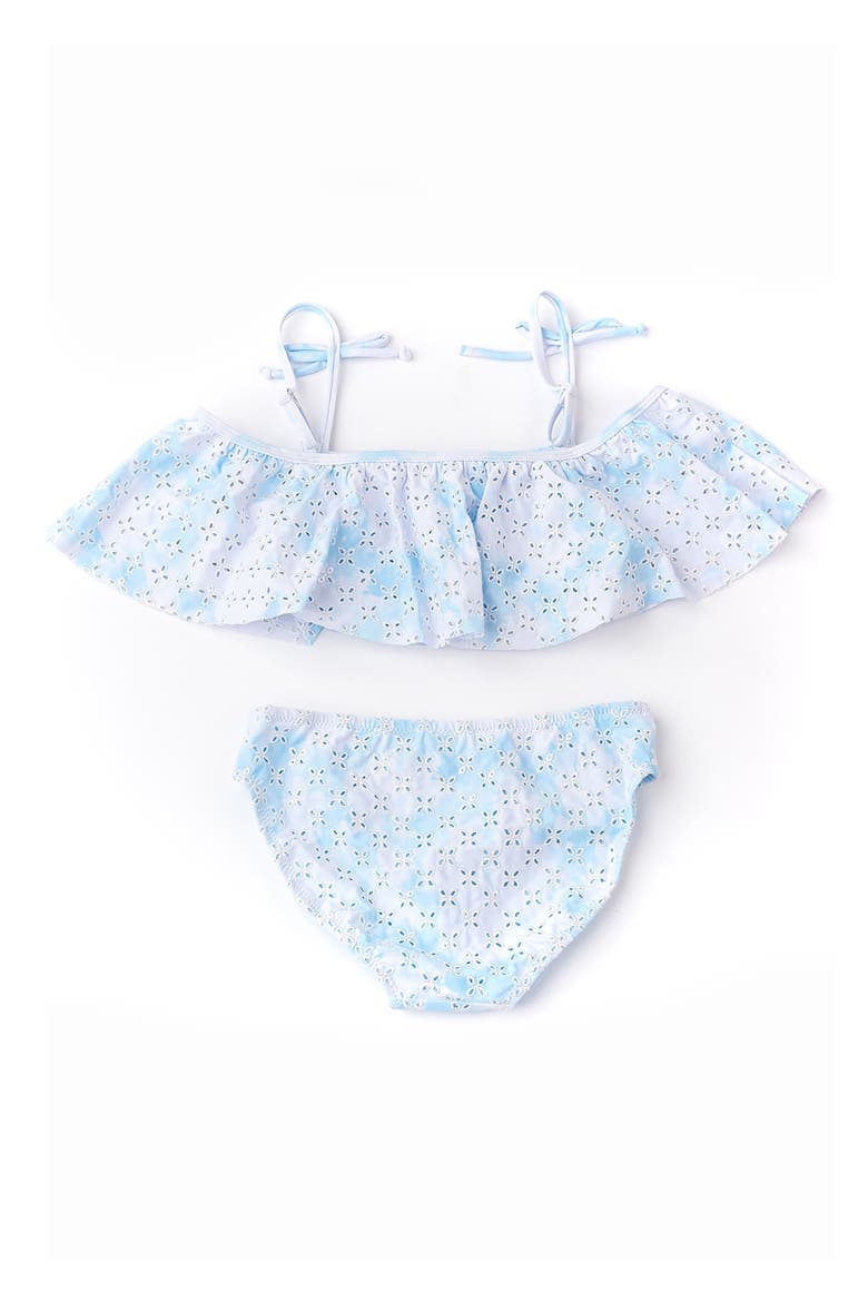 Kids' Blue Skies Eyelet UPF 50+ Two-Piece Swimsuit, Alternate, color, BLUE