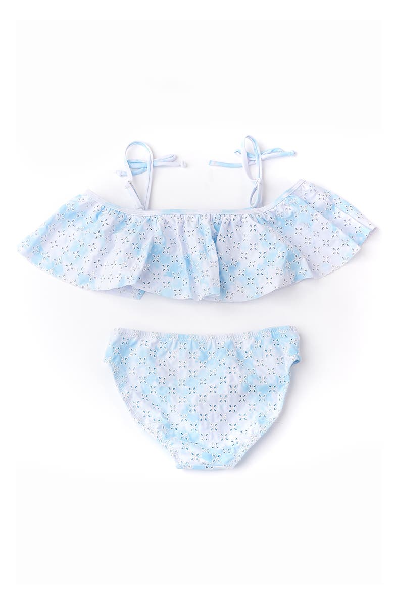 Shade Critters Kids' Blue Skies Eyelet UPF 50+ Two-Piece Swimsuit, Alternate, color, Blue
