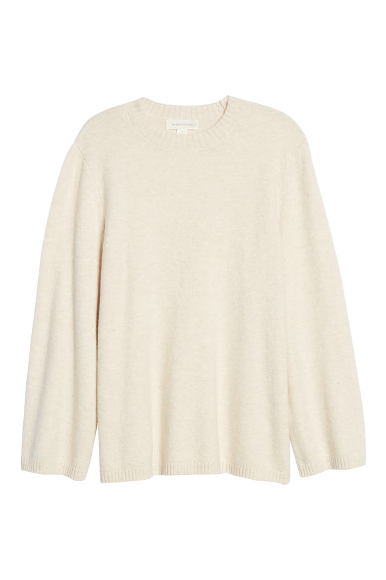 Cozy Crewneck Sweater, Alternate, color, BEIGE OATMEAL LIGHT HEATHER