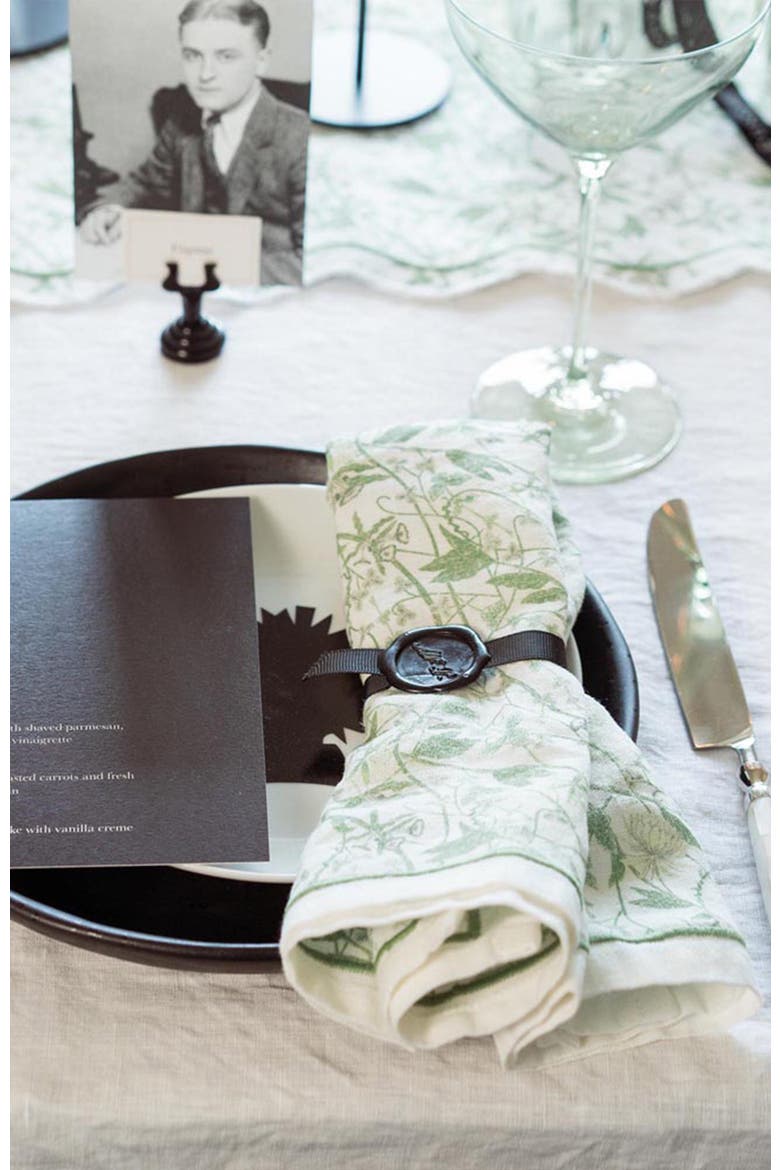 Inner Garden Society Dinner Napkins - Set of Four, Alternate, color, Green