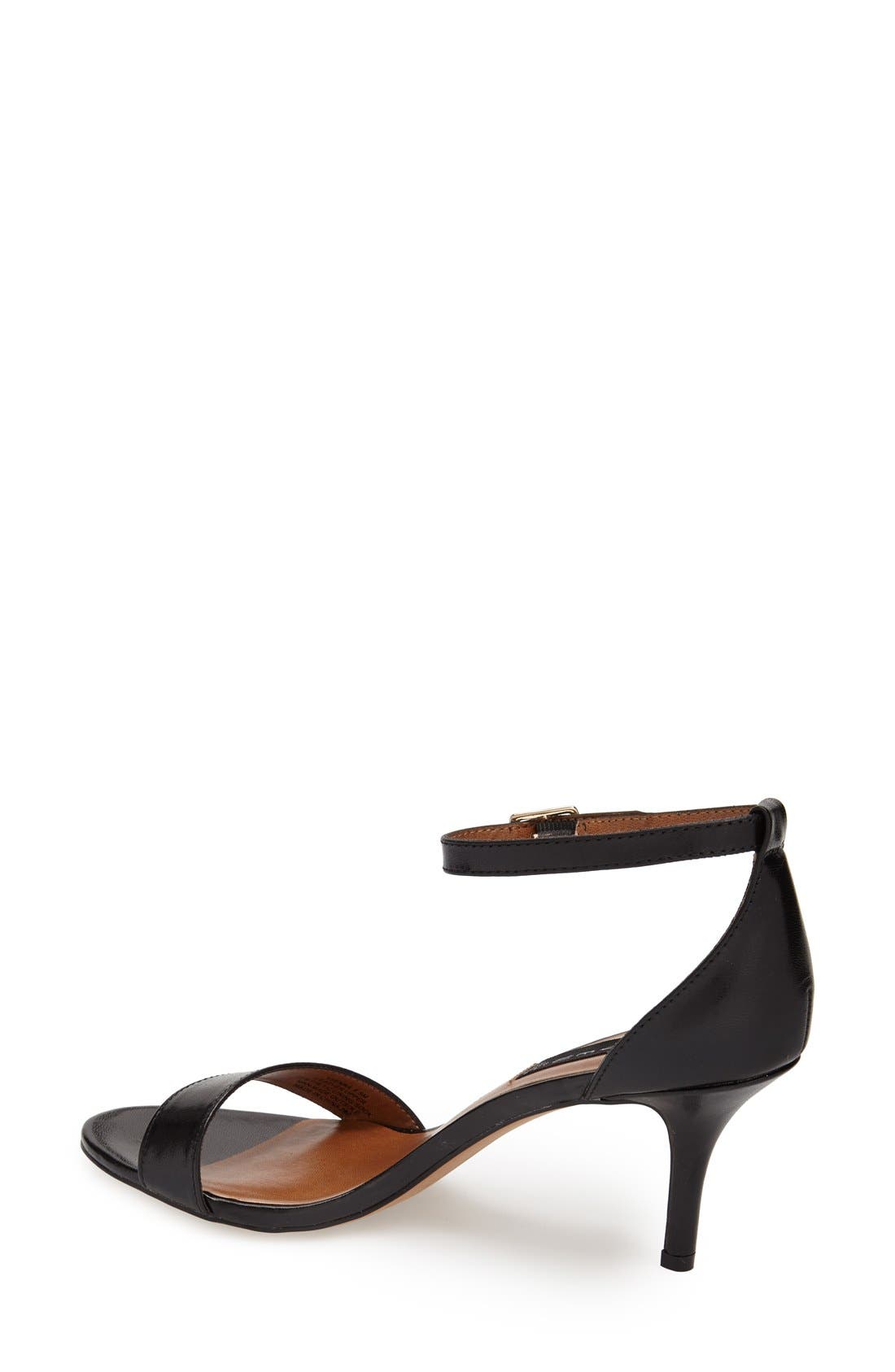 Steven by Steve Madden 'Viienna' Ankle Strap Sandal, Alternate, color, BLACK LEATHER