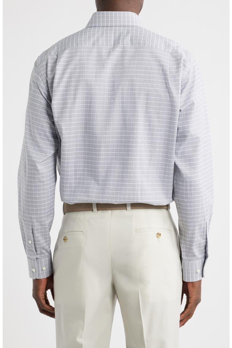 Traditional Fit Fit Plaid Premium Cotton Dress Shirt, Alternate, color, GREY MAURO PLAID