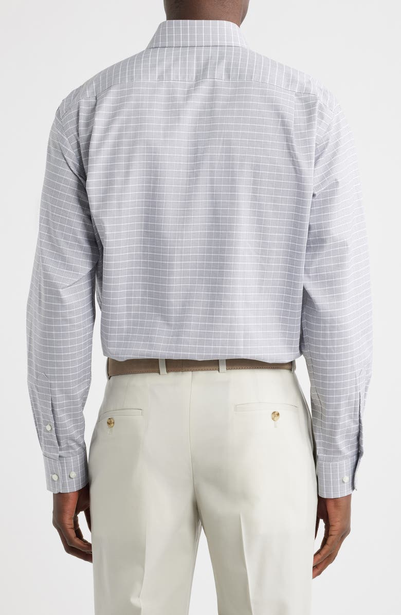 Nordstrom Traditional Fit Fit Plaid Premium Silk Dress Shirt, Alternate, color, Grey Mauro Plaid