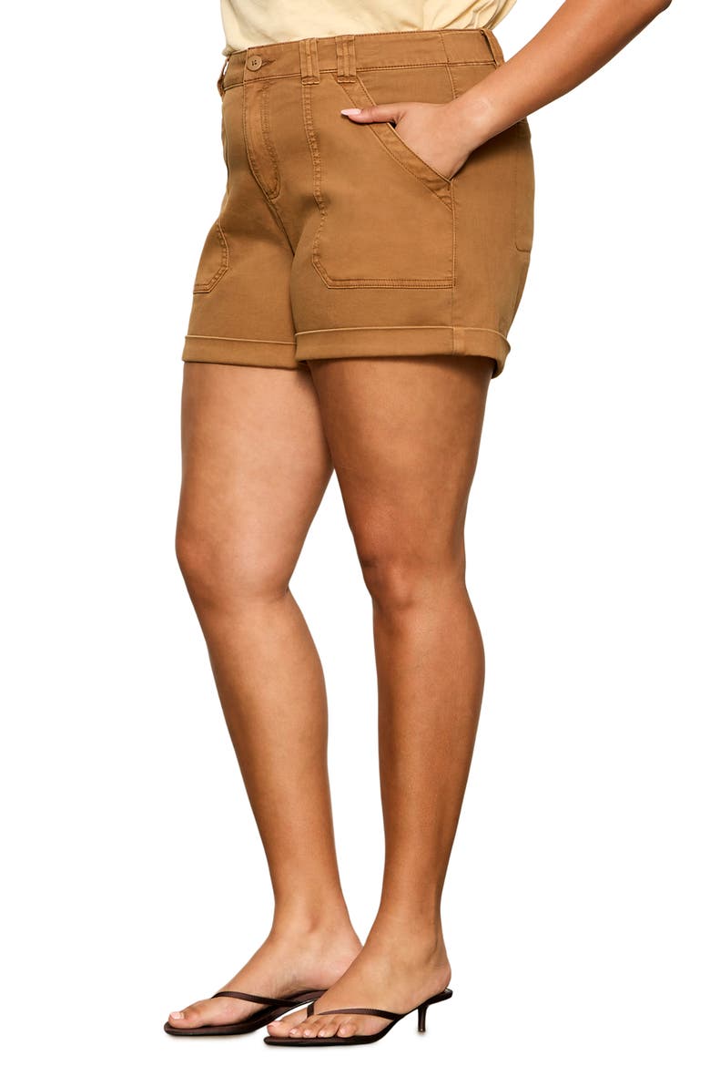 Wander On Twill Utility Shorts, Alternate, color, TOASTED BROWN