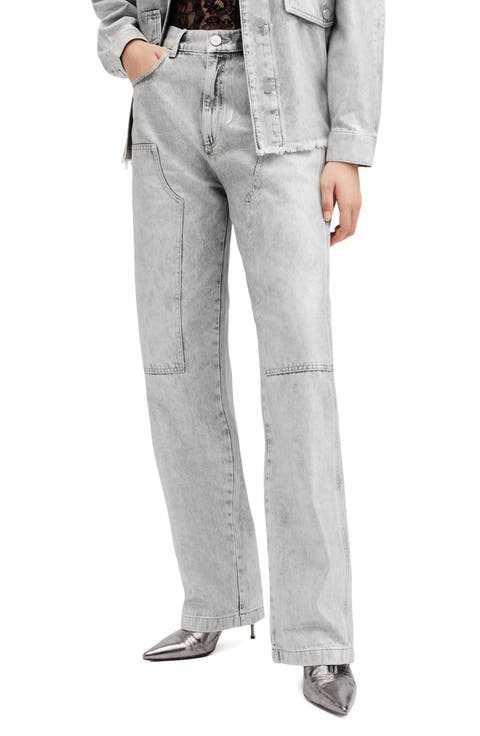 Mia Carpenter Jeans (Coated Silver)