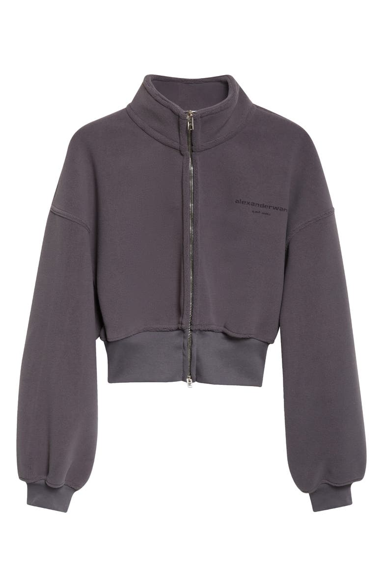 Alexander Wang Crop Jacket, Alternate, color, Alloy
