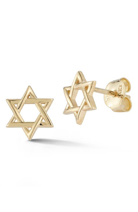 Star of David Stud Earrings