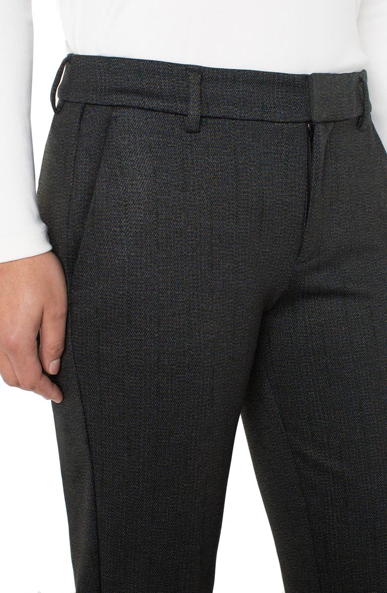 Liverpool Los Angeles Kelsey Herringbone Tapered Pants, Alternate, color, Smokey Charcoal Herringbone