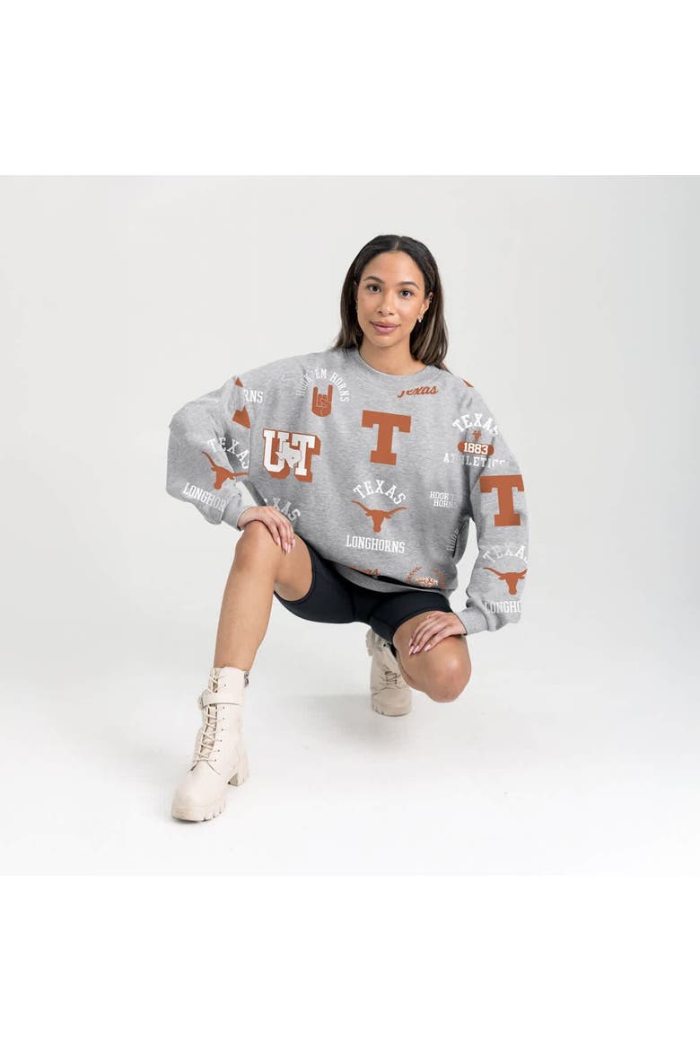 Women's Gameday Couture Gray Texas Longhorns Always on Repeat Fleece Sweatshirt, Alternate, color, Gray