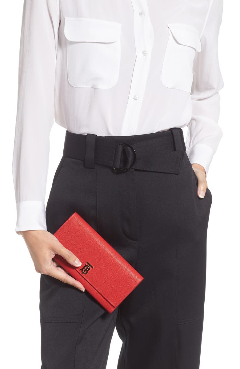 Burberry Halton TB Monogram Leather Wallet, Alternate, color,