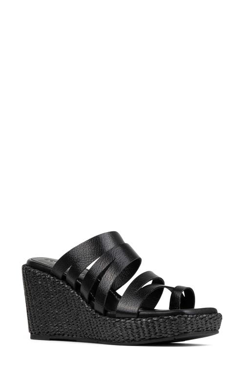 Donald Pliner Annamaria Platform Wedge Slide Sandal In Black