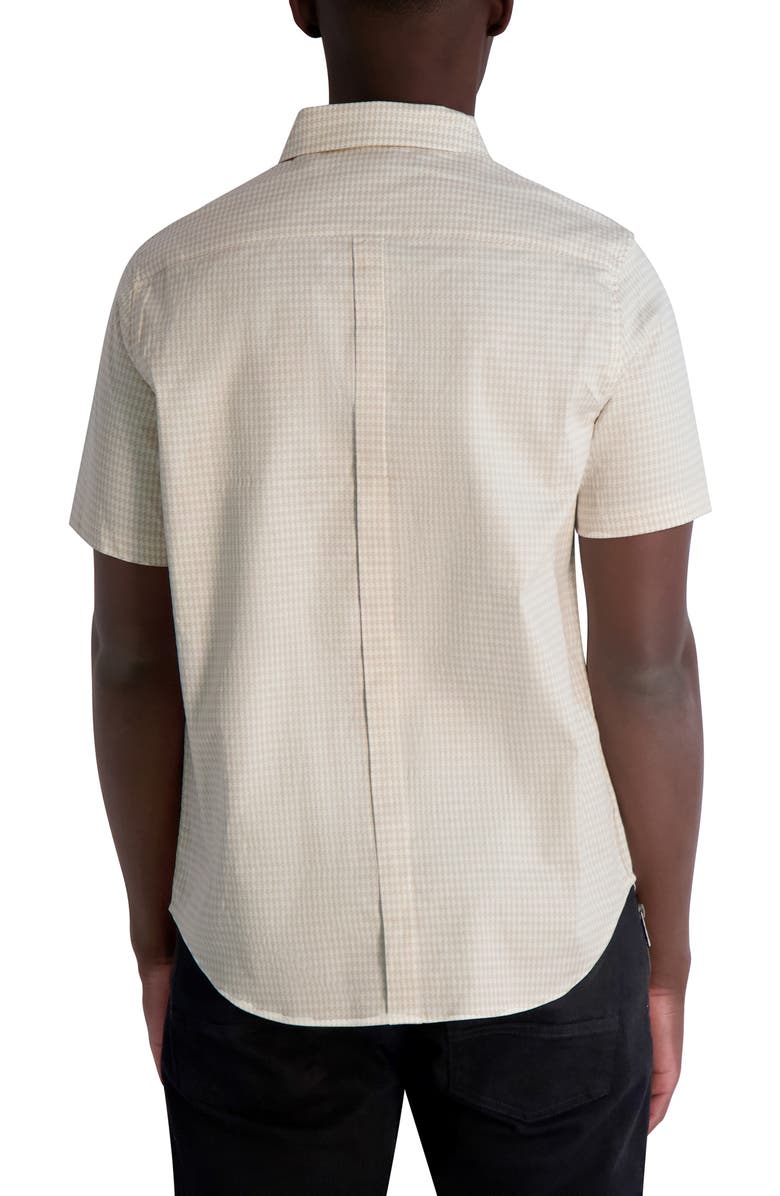 KARL LAGERFELD PARIS Karltooth Short Sleeve Shirt, Alternate, color, Natural/ White