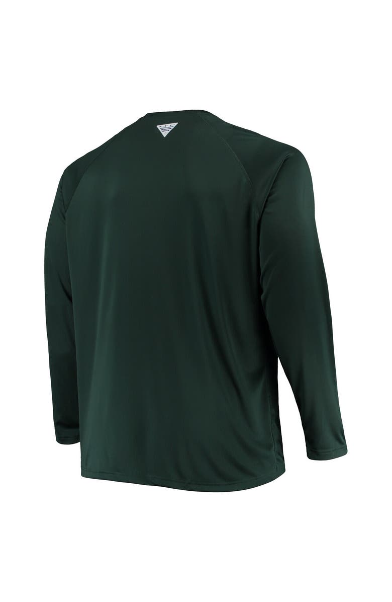 Columbia Men's Columbia Green Michigan State Spartans Big & Tall Terminal Tackle Omni-Shade Long Sleeve Raglan T-Shirt, Alternate, color, Green
