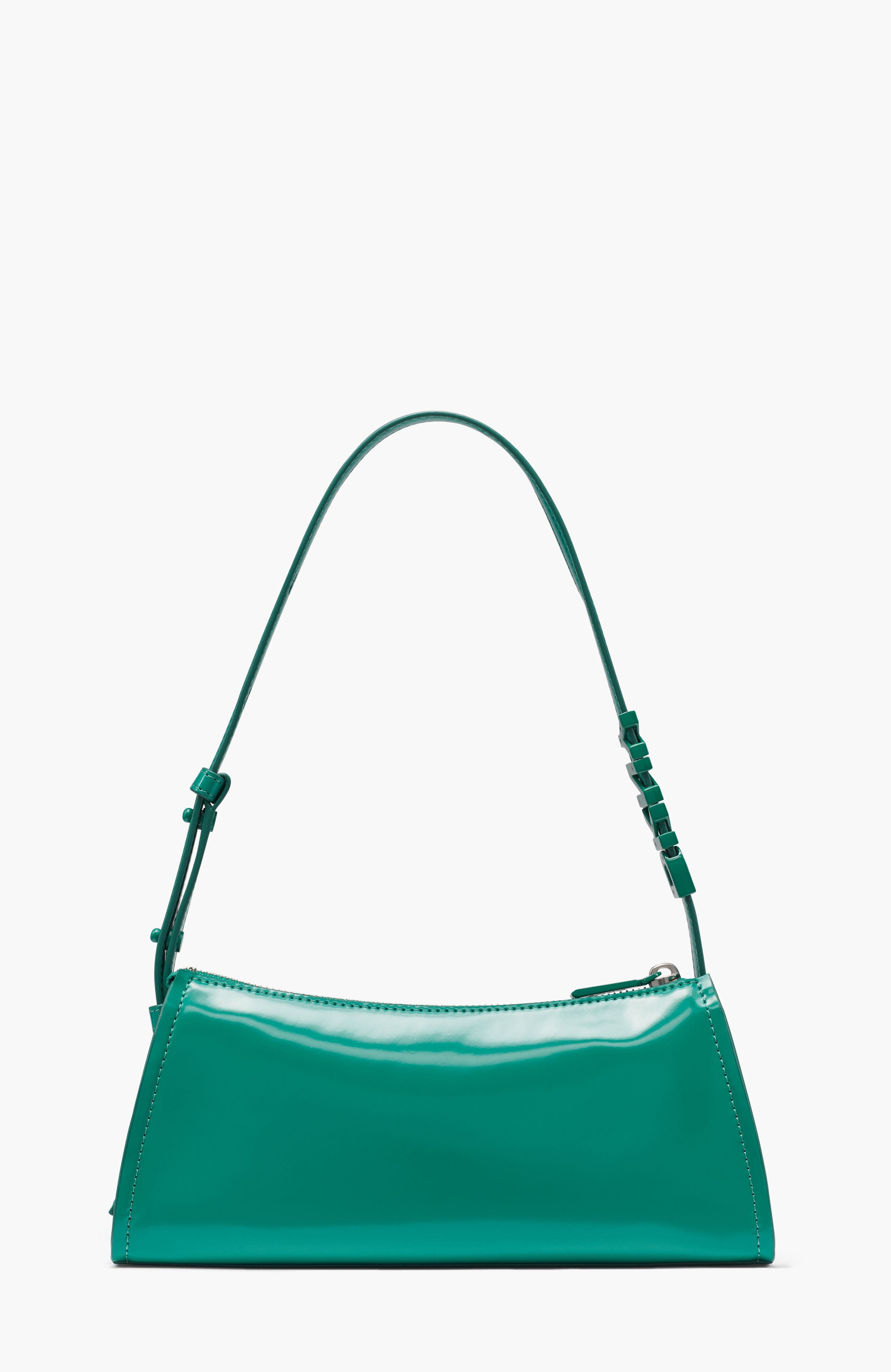 Avril Top-Zip Shoulder Bag, Alternate, color, Park Green
