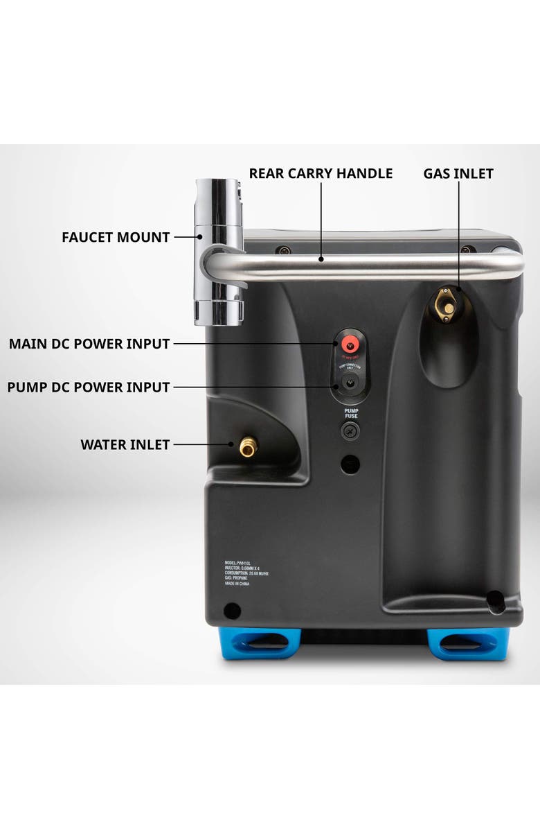 Hike Crew Portable Propane Water Heater & Shower Pump with Built-In Battery, Safety Shutoff & Case, Alternate, color,