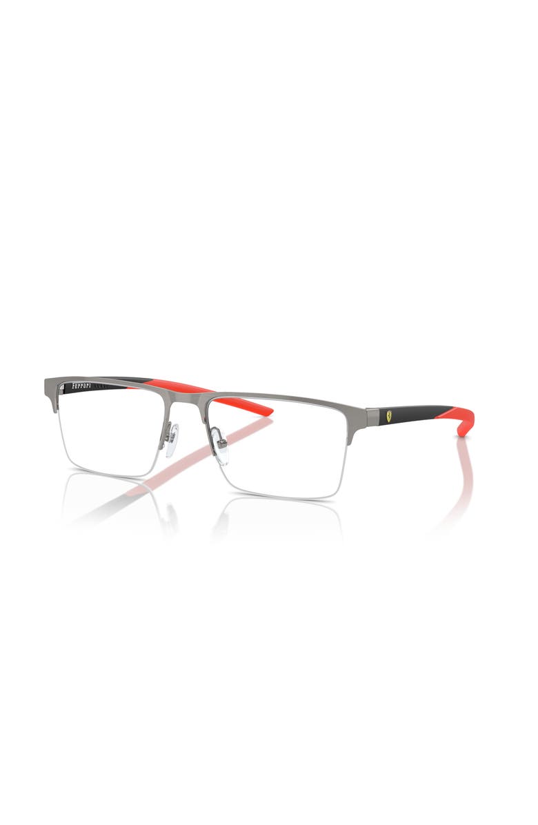 Scuderia Ferrari 55mm Rectangle optical glasses, Main, color, Grey