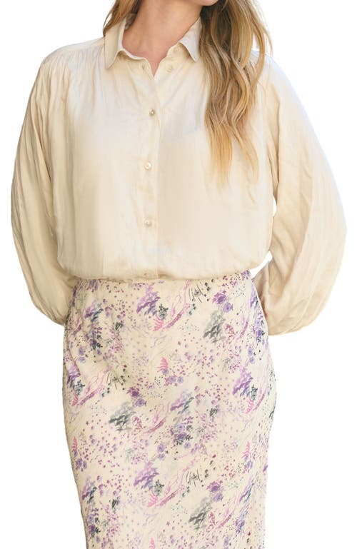 Lily And Lionel Saint Lace Insert Wonderland Print Midi Skirt In Multi