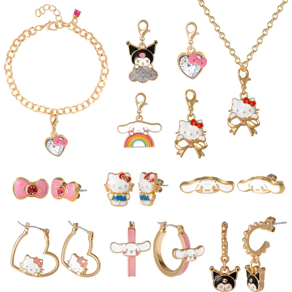 Hello Kitty Advent Calendar 12-piece Jewelry Set With Earrings, Charms, And Bracelets In Multi