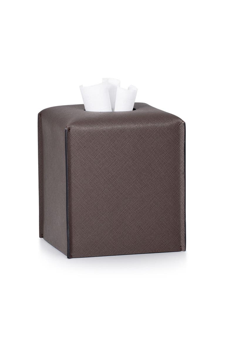 Piega Saffiano Brown Tissue Cover, Main, color, BROWN