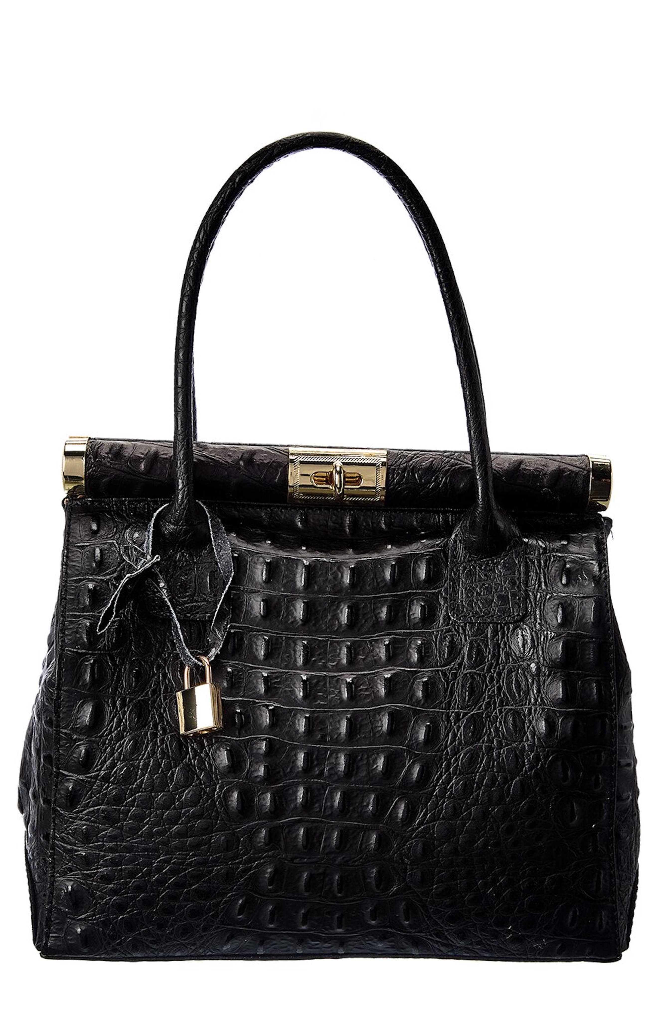 Persaman New York Croc Embossed Tote Bag, Main, color, 