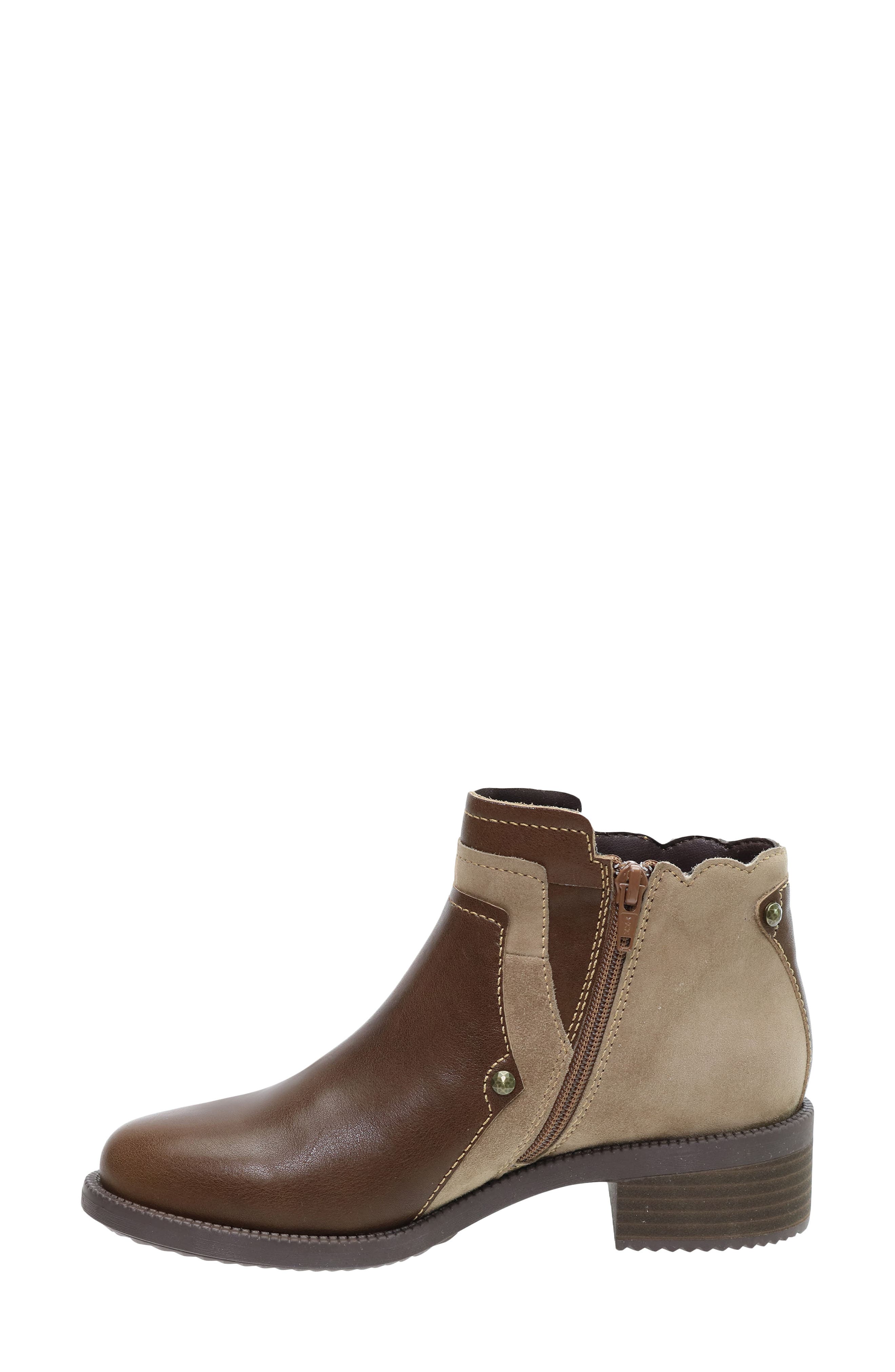 Solaris Bootie, Alternate, color, BROWN LEATHER