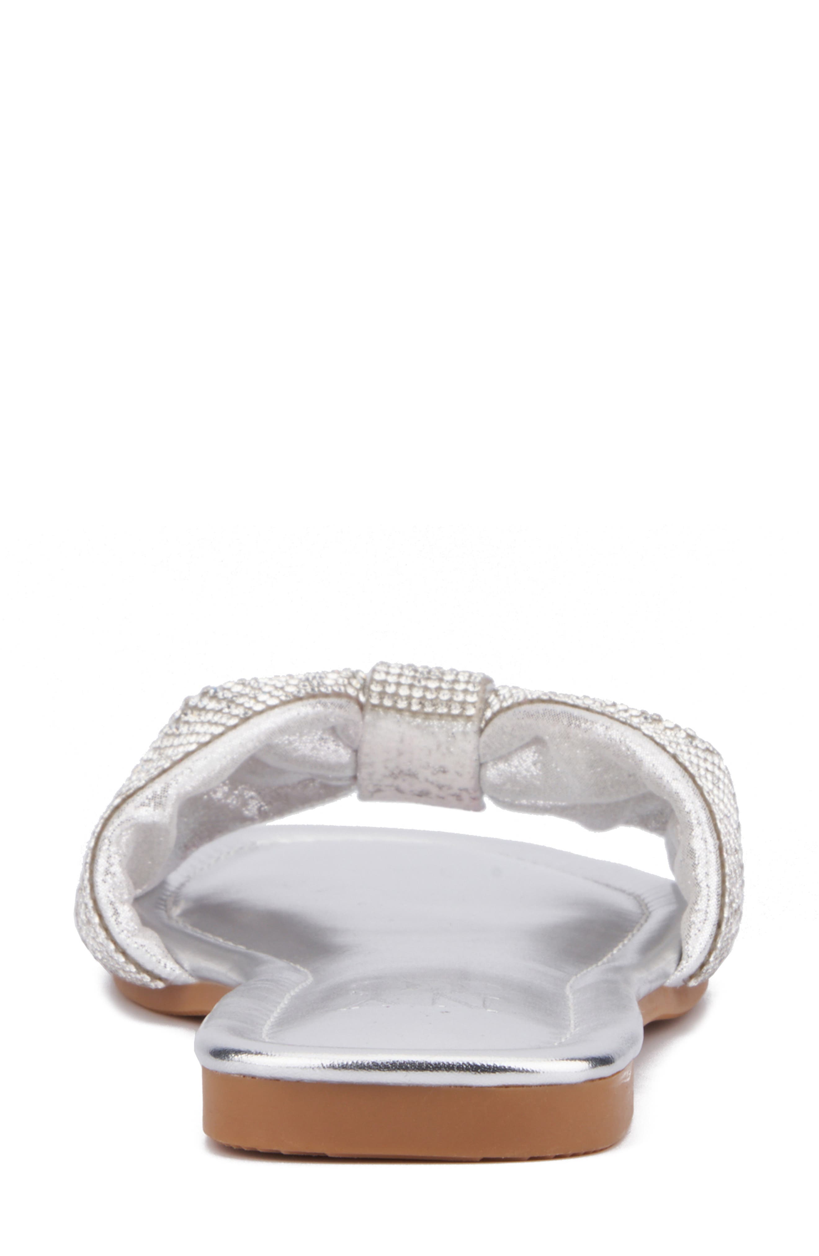 NEW YORK AND COMPANY Karli Rhinestone Slide Sandal, Alternate, color, Silver