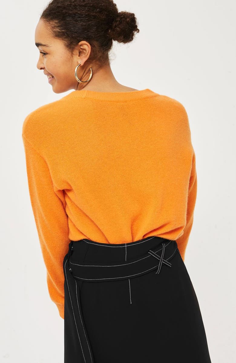 Topshop Stitch Wrap Skirt, Alternate, color, 