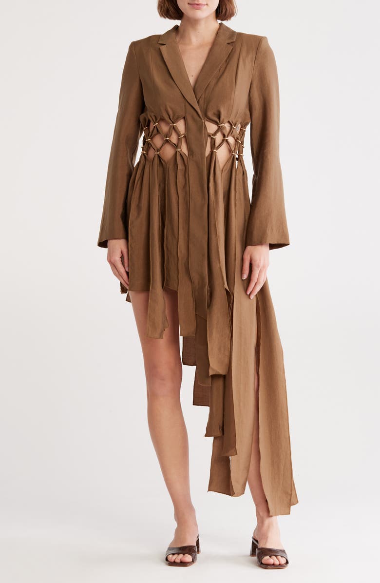 Cult Gaia Elana Long Sleeve Midi Dress, Main, color,