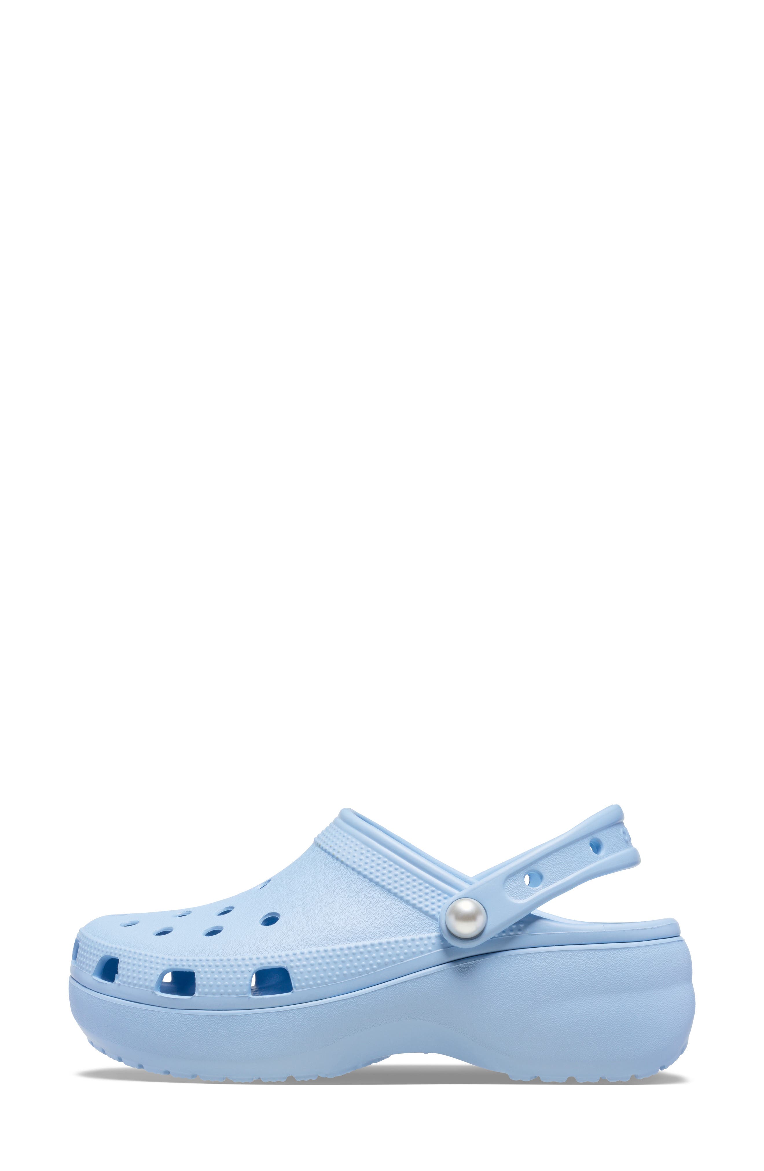 CROCS Faux Pearl Platform Clog, Alternate, color, Blue Calcite
