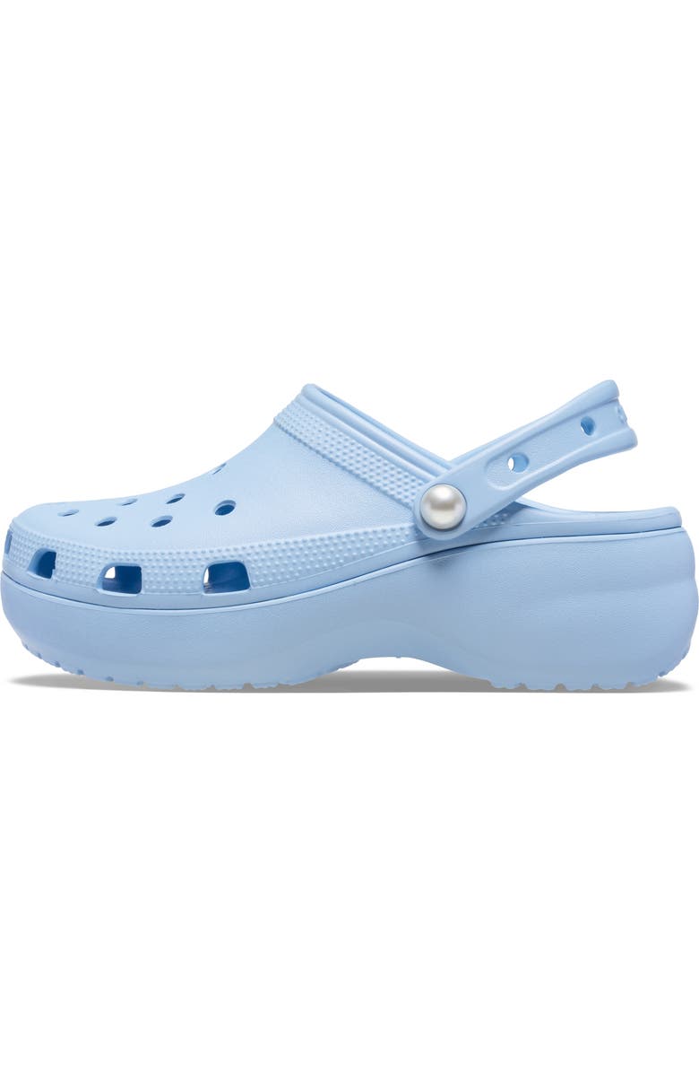 CROCS Faux Pearl Platform Clog, Alternate, color, Blue Calcite